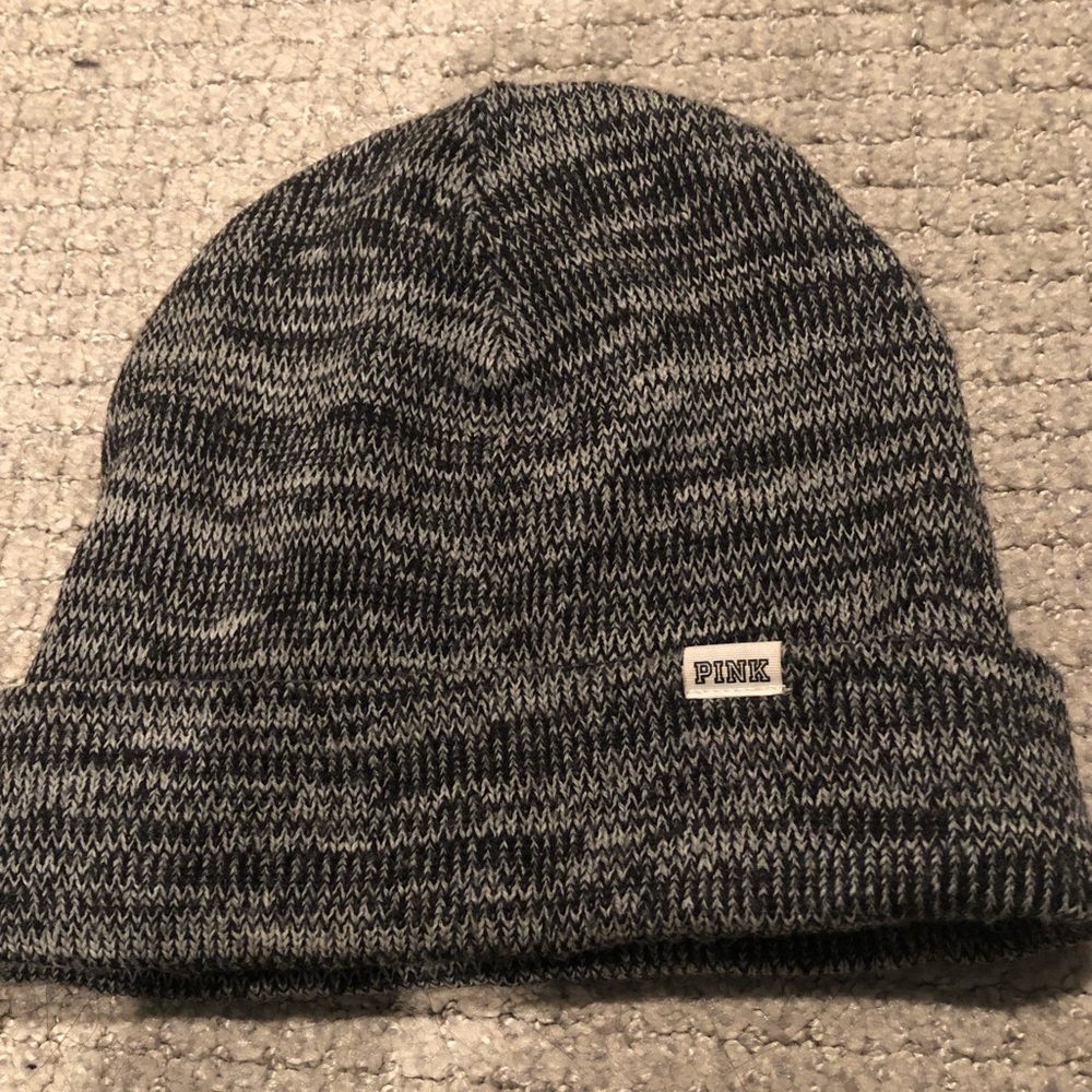 Gray PINK beanie